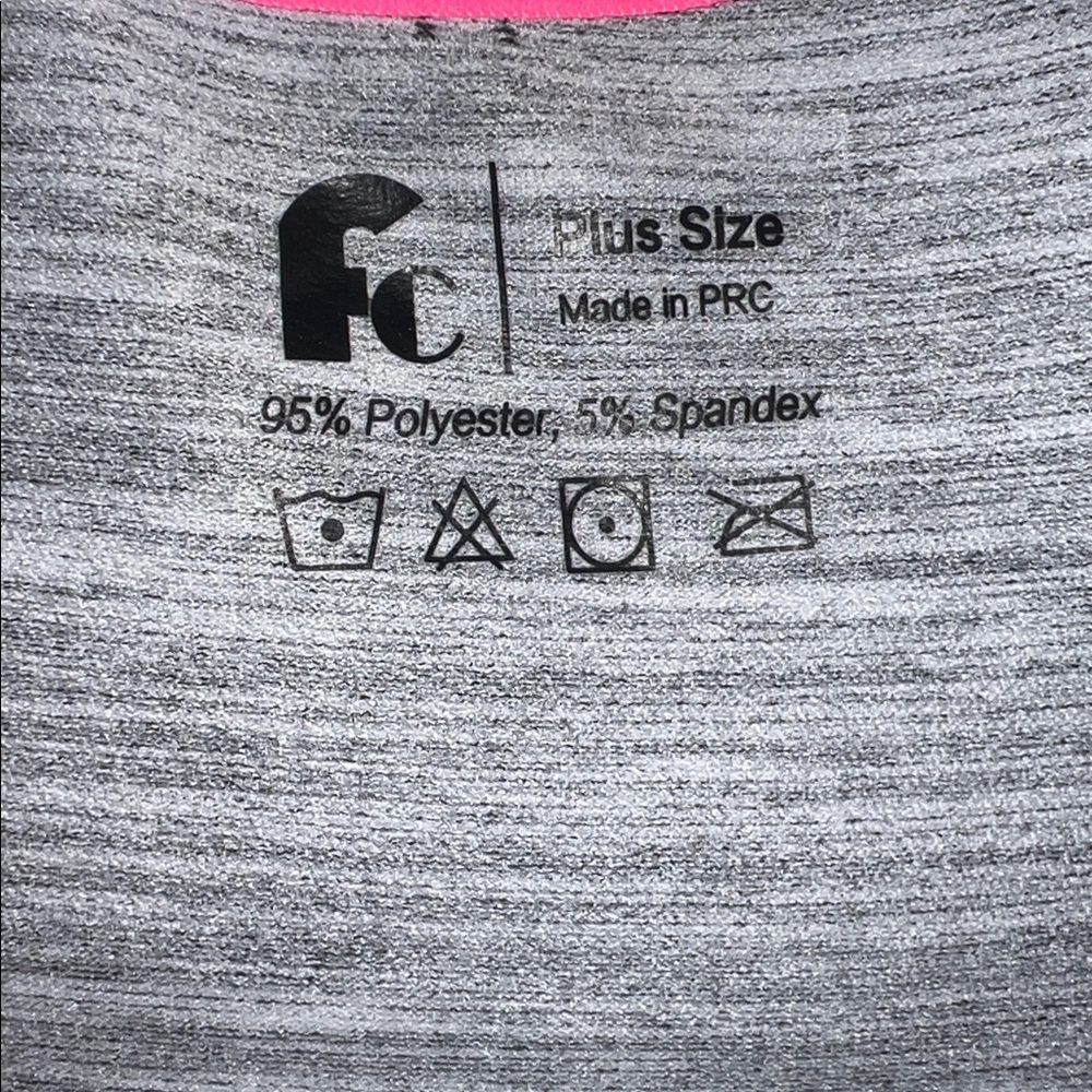 FC Athletic Wear, Gray and Pink Tank Top, Plus Size - Picture 3 of 8